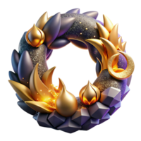 beautiful classic Circular Flame Wreath Transparent Background authentic png
