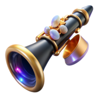beautiful abstract Clarinet Front View Isolated Element professional png
