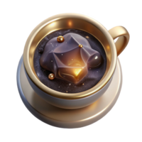 serene classic Coffee Cup Steam Top View with Transparent Background authentic png