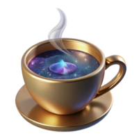 extraordinary abstract Coffee Cup with Steam Cutout with Top View authentic png