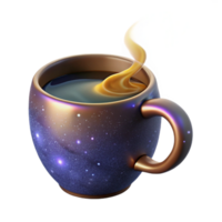 magnificent rustic Coffee Mug with Steam Side View Isolated Element original png