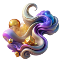 serene abstract Colorful Abstract Smoke Swirls Transparent Background png