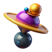 stunning creative Colorful Balancing Toy with Spinning Top Element Isolated professional png