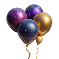 stunning vintage Colorful Balloons Floating Upward Isolated Element professional png