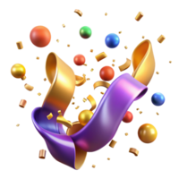 elegant rustic Colorful Confetti Falling Down high resolution png