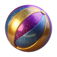 magnificent minimalist Colorful Beach Ball Angled View Isolated Element high resolution png