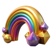 serene minimalist Colorful Rainbow Arc Transparent Background authentic png