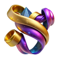 impressive minimalist Colorful Streamers Curled and Twisted Isolated Element exclusive png