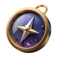 elegant artistic Compass Pointing North Direction Guidance Isolated genuine png