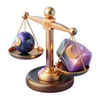 elegant traditional Conceptual Scale with Right and Wrong Text Isolated original png