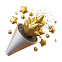 stunning rustic Confetti Explosion Side View Isolated Element detailed png