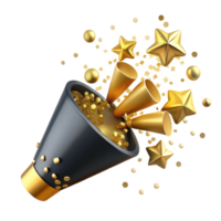serene creative Confetti Explosion Side View Isolated Element authentic png