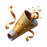 beautiful minimalist Confetti Streamer with Curls Transparent Element png
