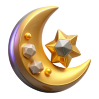 serene classic Crescent Moon Cutout with Soft Yellow Glow premium png