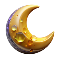 extraordinary contemporary Crescent Moon Cutout with Soft Yellow Glow high quality png
