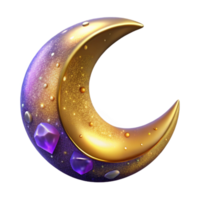 dramatic minimalist Crescent Moon Isolated with Soft Glow authentic png