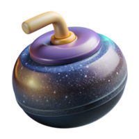 vibrant modern Curler Releasing Stone with Precision Transparent high resolution png