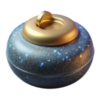 impressive traditional Curling Stone Gliding on Ice Isolated with Smooth Texture original png