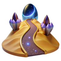 impressive classic Desert Path Leading to Oasis Transparent Element high resolution png