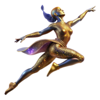 magnificent modern Dynamic Dancer Leaping Forward Cutout with Dramatic Lighting professional png