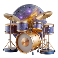 elegant abstract Drum Set Front View Transparent Background original png