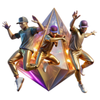 serene artistic Dynamic Hip Hop Dance Pose Transparent Background with Energetic Angle authentic png