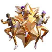 elegant creative Dynamic Hip Hop Dance Pose Transparent Background with Energetic Angle authentic png