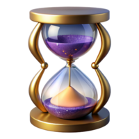 wonderful abstract Empty Hourglass Isolated on Transparent Background with Sand png