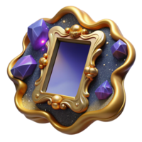 vibrant vintage Empty Picture Frame Side View Cutout original png