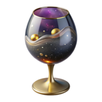 magnificent artistic Empty Wine Glass Cutout with Clear Glass authentic png