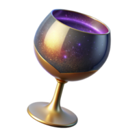impressive rustic Empty Wine Glass Side View Isolated Element authentic png