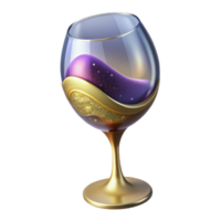 stunning minimalist Empty Wine Glass Side View Isolated Element authentic png