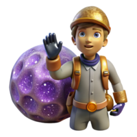 elegant traditional Explorer Gesturing Towards Horizon Isolated original png