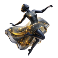 extraordinary abstract Expressive Modern Dance Silhouette Transparent Background with Blurred Motion png