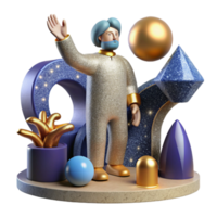 magnificent creative Figure Reaching for Answers Cutout authentic png