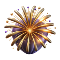 serene traditional Fireworks Display Isolated on Transparent Background authentic png