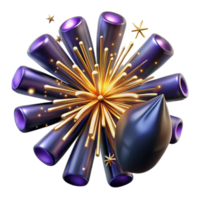 stunning rustic Fireworks Display Isolated on Transparent Background exclusive png