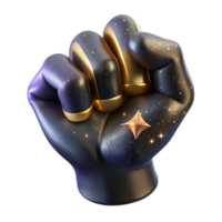 serene minimalist Fist Pump Gesture with Dynamic Angle authentic png