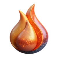 wonderful classic Flame with Red and Orange Gradient Isolated authentic png