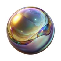 serene artistic Floating Soap Bubble with Iridescent Colors Transparent Background high resolution png