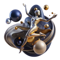beautiful rustic Fluid Contemporary Dance Movement Isolated with Soft Lighting exclusive png