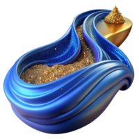 magnificent vintage Flowing Blue Water Stream Side View Transparent high quality png