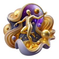 extraordinary creative Fluid Dance Movement Cutout with Warm Backlight high resolution png