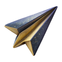 elegant modern Flying Paper Airplane Top View Isolated exclusive png