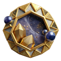 magnificent abstract Geometric Border Isolated with Gold Frame high resolution png