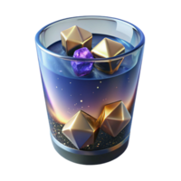 magnificent abstract Glass of Water with Ice Cubes Angled View Isolated Element original png