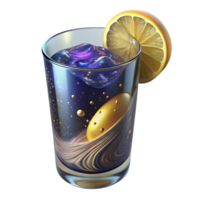 extraordinary minimalist Glass of Water with Ice Cubes Angled View Isolated Element authentic png