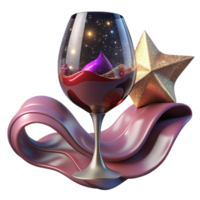 wonderful classic Glass of Wine with Red Wine and Transparent Background high resolution png