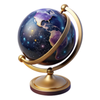 magnificent traditional Globe Rotating Side View with Transparent Background detailed png