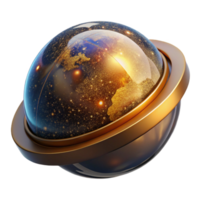 impressive traditional Globe Rotating Angled View Transparent Background professional png